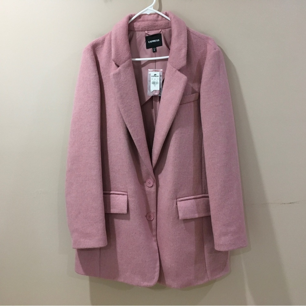 express Peacoat buttons wool blend pink size XL Womens